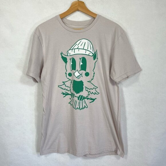 Attic Salt Owl Graphic T-Shirt Short Sleeve Cotton Retro Teacher Whimsy Nature M - Picture 2 of 4